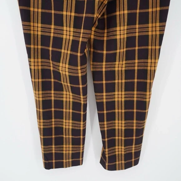 Wilfred Aritzia Darontal Yellow Plaid Pull On Pants Size 6 Academia Preppy - Picture 11 of 13